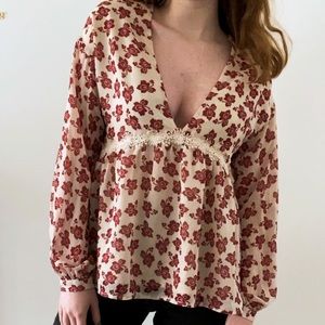 Revolve Floral Print Blouse